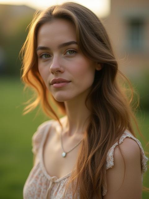 Outdoor portrait photo with soft lighting